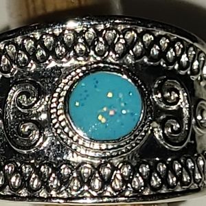 925 Sterling Silver Fire Opal Ring